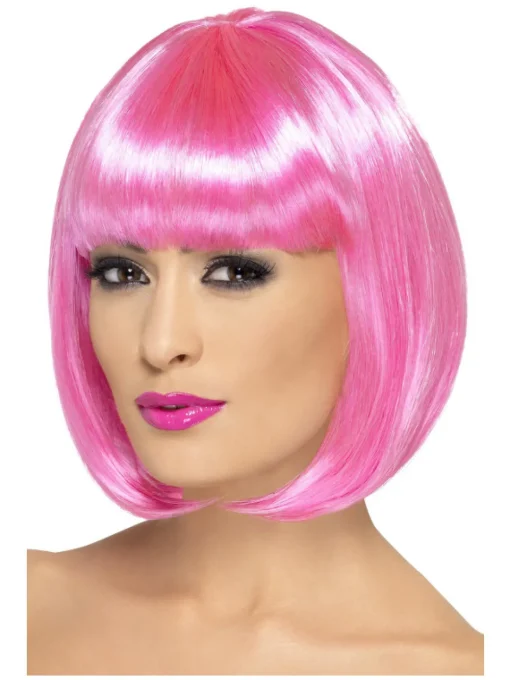Pasjehår Parykk Rosa