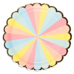 Pastell Mix Tallerkener Gullkant