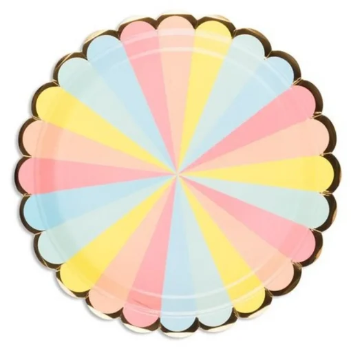 Pastell Mix Tallerkener Gullkant