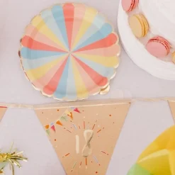 Pastell Mix Tallerkener Gullkant
