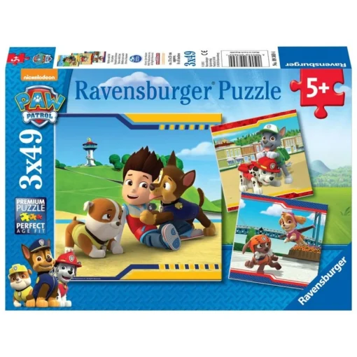 Paw Patrol® 3 x 49 Brikker Helt Puslespill
