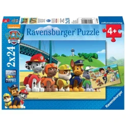Paw Patrol® 2 x 24 Brikker Modige Hunder Puslespill