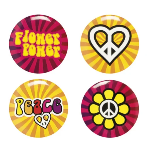 Peace Flower Power Brosje