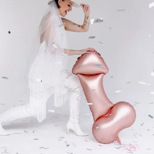 Penis Folieballong Gullrosa
