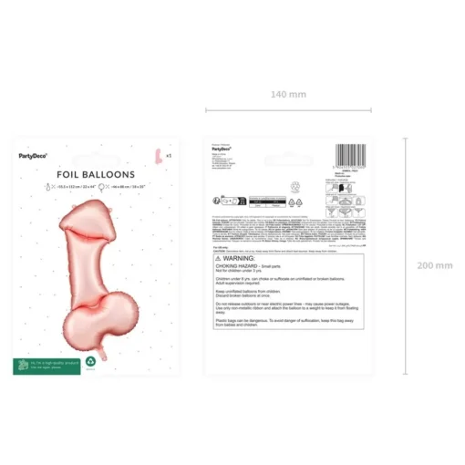 Penis Folieballong Gullrosa