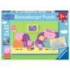 Peppa Gris® Family 2 x 12 Brikker Puslespill