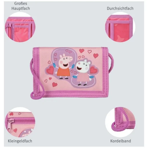 Peppa Gris® Friends Lommebok Rosa