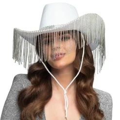 Perle Cowboyhatt Hvit