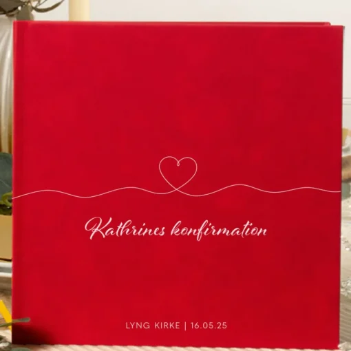 Personlig Konfirmasjon Gjestebok Heartline
