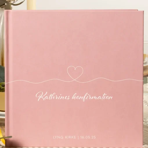 Personlig Konfirmasjon Gjestebok Heartline