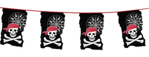 Pirat Dødningehode Flaggbanner