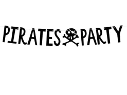 Pirates Party Girlander Svart