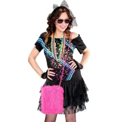 Plysjete Veske Neonrosa