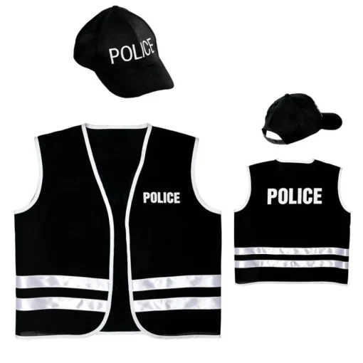 Politivest & Caps Sett Barnekostyme