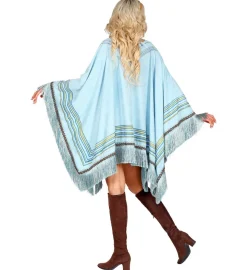 Poncho Kostyme Asurblå