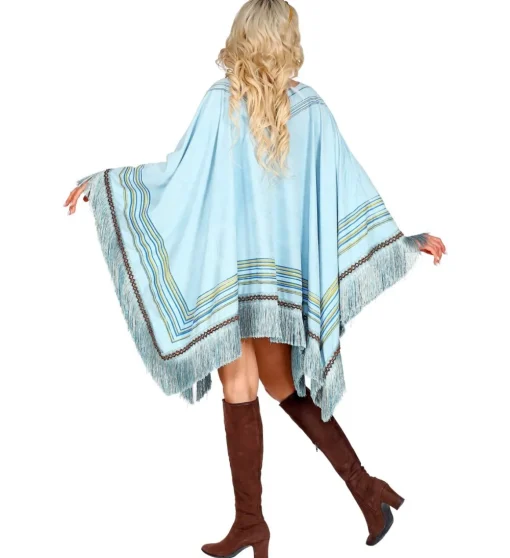 Poncho Kostyme Asurblå