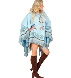 Poncho Kostyme Asurblå