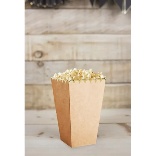 Popcornbegere Kraftfarge og Gull