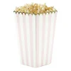 Popcornbegere Stripete Lyserosa og Hvit