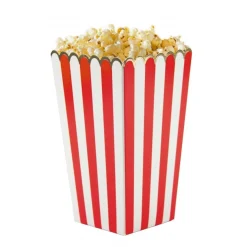 Popcornbegere Stripete Rød og Hvit
