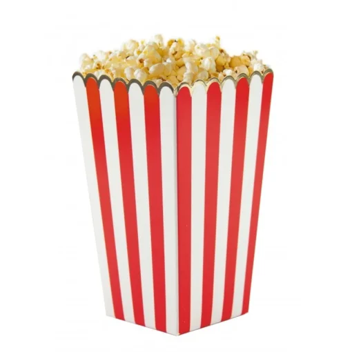 Popcornbegere Stripete Rød og Hvit