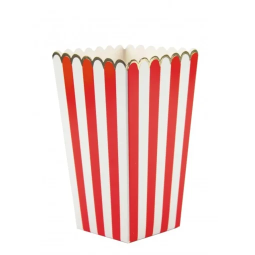 Popcornbegere Stripete Rød og Hvit