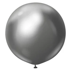 Premium Kjempe Latexballonger Krom Space Grå