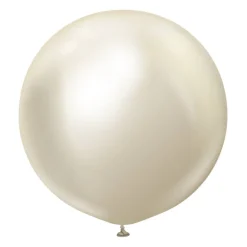 Premium Kjempe Latexballonger Krom Hvit Gull