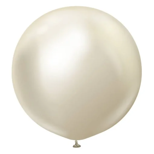 Premium Kjempe Latexballonger Krom Hvit Gull