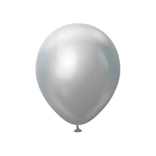 Premium Latexballonger Krom Sølv