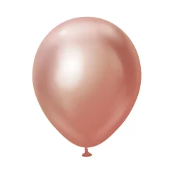 Premium Mellomstore Latexballonger Krom Gullrosa