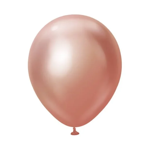 Premium Mellomstore Latexballonger Krom Gullrosa