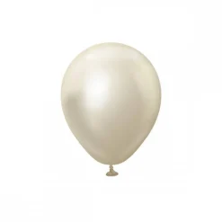 Premium Mini Latexballonger Krom Hvit Gull
