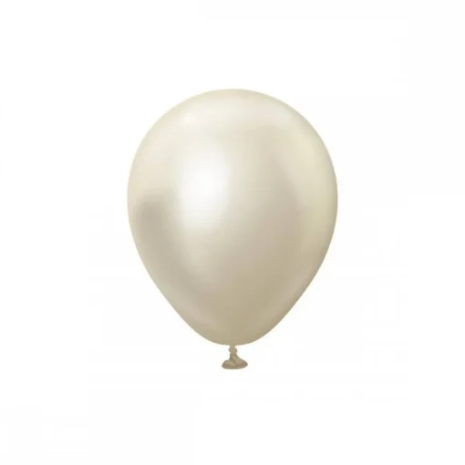 Premium Mini Latexballonger Krom Hvit Gull
