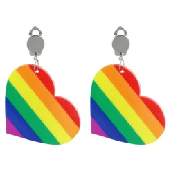 Pride Hjerte Øredobber Regnbue