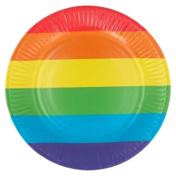 Pride Papptallerkener Regnbue
