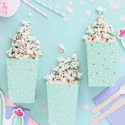 Prikkete Popcornbegre Mintgrønn