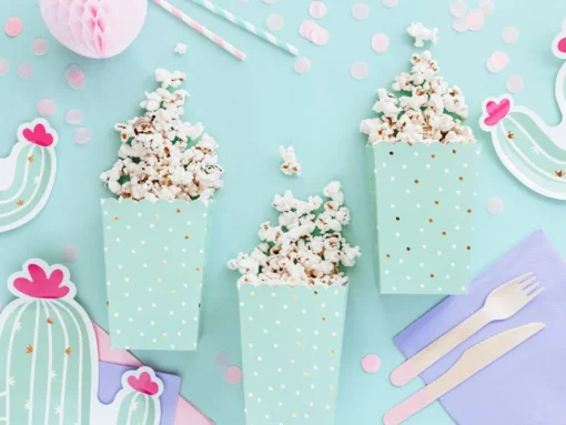 Prikkete Popcornbegre Mintgrønn