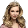 Prinsesse Diamant Tiara Metall Gullrosa