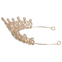 Prinsesse Diamant Tiara Metall Gullrosa