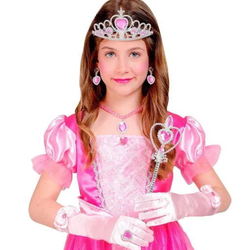 Prinsesse Tilbehørssett Barn Lyserosa