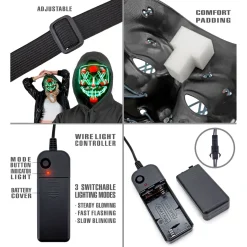 Purge LED Maske Grønn