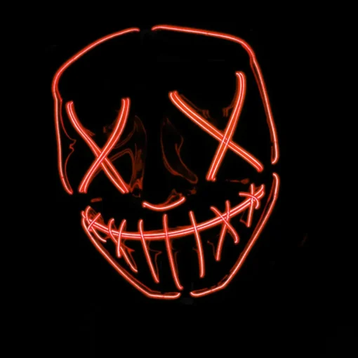 Purge LED Maske Rød