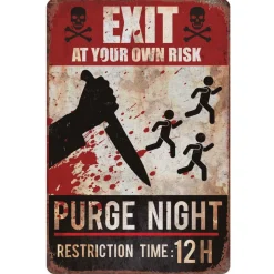 Purge Night Skilt