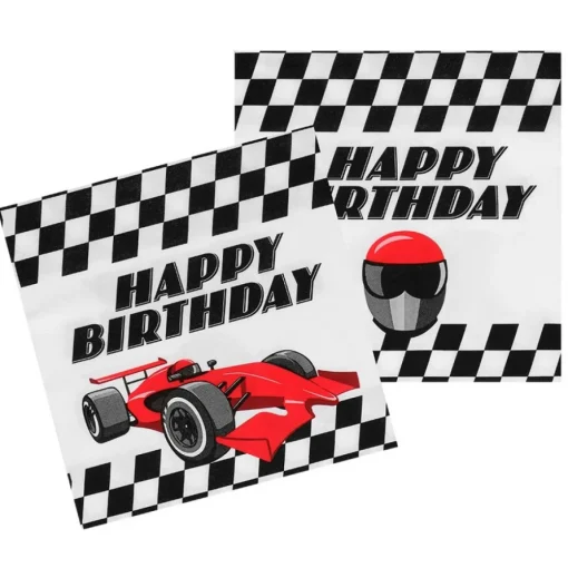Racerbil Happy Birthday Servietter