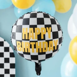 Racing Happy Birthday Folieballong