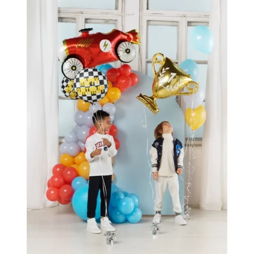 Racing Happy Birthday Folieballong