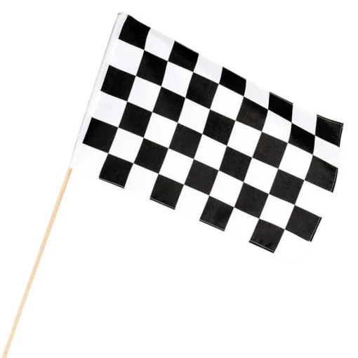Racingflagg på Pinne