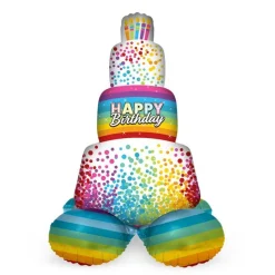 Rainbow Birthday Lagkake Folieballong