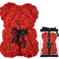 Rød Rose Bamse